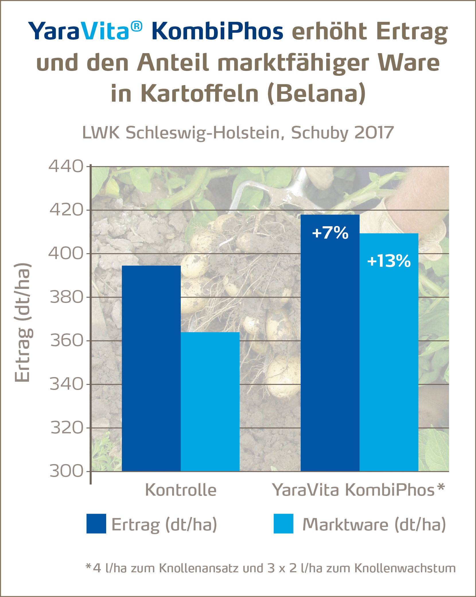 Kombiphos erh&ouml;ht den Ertrag bei Kartoffeln