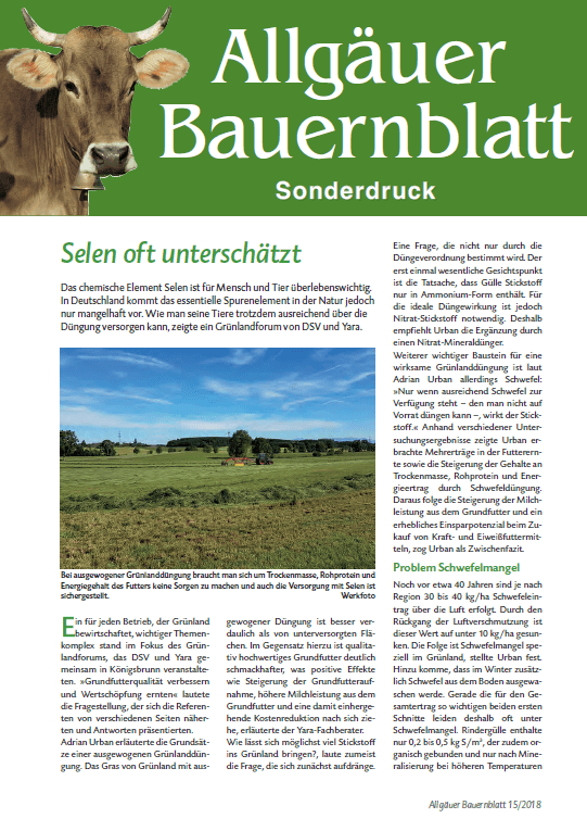 Grünland-Selen oft unterschätzt